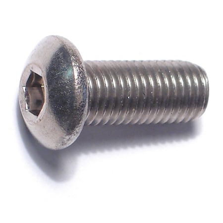 Midwest Fastener 5/16"-24 Socket Head Cap Screw, Button, Plain 18-8 Stainless Steel, 3/4 in Length, 6 PK 79207